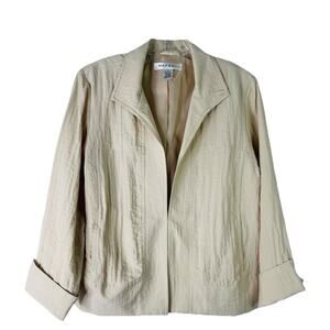 NEW vintage Rafael tan cream lightweight coastal preppy blazer 6